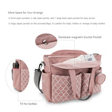 Lmbabter Diaper Bag Tote with Changing Station Upgrade Multi - Function Baby Bag with Adjustable Shoulder Strap (Pink)