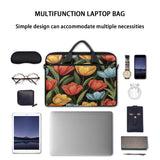 LMHRMWGB Colorful Lily Blooms Laptop Bag for 13 14 15 Inch Laptop, Messenger Shoulder Bag with Handle, Business Computer Bag with Pockets for Work, College, Travel