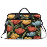 LMHRMWGB Colorful Lily Blooms Laptop Bag for 13 14 15 Inch Laptop, Messenger Shoulder Bag with Handle, Business Computer Bag with Pockets for Work, College, Travel