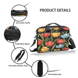 LMHRMWGB Colorful Lily Blooms Laptop Bag for 13 14 15 Inch Laptop, Messenger Shoulder Bag with Handle, Business Computer Bag with Pockets for Work, College, Travel