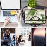 LMHRMWGB White Lily Blooms Laptop Bag for 13 14 15 Inch Laptop, Messenger Shoulder Bag with Handle, Business Computer Bag with Pockets for Work, College, Travel