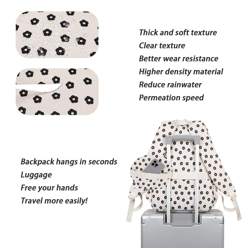Lmwzh school backpack Big Student Laptop Suitable for Women aged Middle High School Teen Girls Bookbag (2plum bossom)