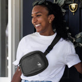 Logo Brands NCAA LSU Tigers Black Everyday Belt Bag – Compact, Adjustable, Fashionable For Women & Girls, Sporty Fan Gear for Gameday & Everyday Use