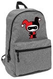 LOGOVISION Batman Harley Quinn Cute Chibi Character Lightweight Backpack for Work School Daily Use Packable for Travel