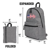 LOGOVISION Batman USA American Flag Shield Logo Lightweight Backpack for Work School Daily Use Packable for Travel