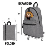 LOGOVISION Harry Potter Cute Chibi Hermione Character Lightweight Backpack for Work School Daily Use Packable for Travel