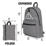 LOGOVISION Harry Potter Deathly Hallows Symbol Lightweight Backpack for Work School Daily Use Packable for Travel