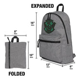 LOGOVISION Harry Potter Slytherin Plaid Sigil Lightweight Backpack for Work School Daily Use Packable for Travel