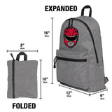 LOGOVISION Power Rangers Red Ranger Helmet Lightweight Backpack for Work School Daily Use Packable for Travel