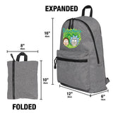 LOGOVISION Rick and Morty Rick and Morty Heads Lightweight Backpack for Work School Daily Use Packable for Travel