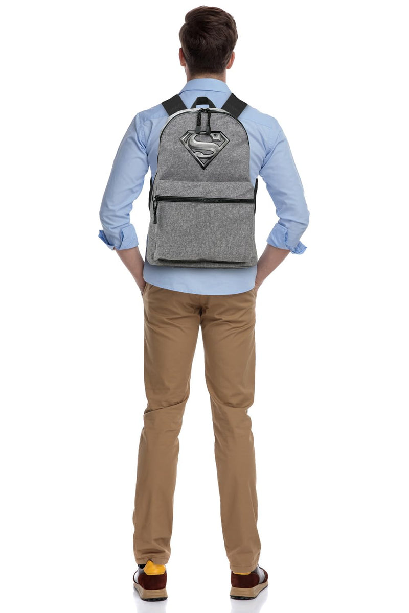 LOGOVISION Superman Steel Logo Lightweight Backpack for Work School Daily Use Packable for Travel