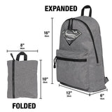LOGOVISION Superman Steel Logo Lightweight Backpack for Work School Daily Use Packable for Travel