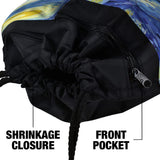 LOGOVISION, Van Gogh Starry Night Drawstring Backpack Sports Bag Sackpack 17" x 13", Perfect for Gym, Yoga or Practice