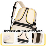 Lohol Multi - Pocket Backpack with 15.6 inch Laptop Compartment, Water Resistant Bookbag for School College and Travel (Grey