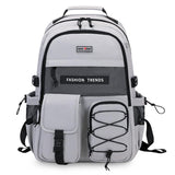 Lohol Multi - Pocket Backpack with 15.6 inch Laptop Compartment, Water Resistant Bookbag for School College and Travel (Grey