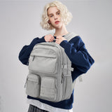 Lohol Water Resistant Backpack with Multifunctional Pockets for Teens, Durable Bookbag fits 15.6 inch Laptop for School Travel College, 25L (Grey)
