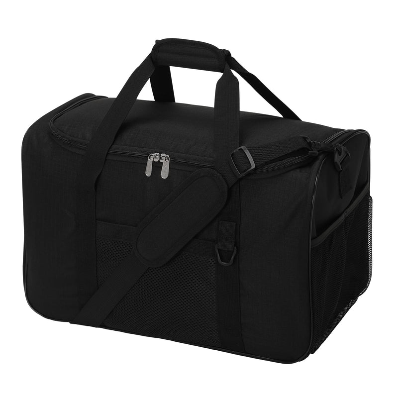 LONALIA 35L Sports Gym Duffle Bag - 19 inch Weekender Duffel for Workout, Basketball, Fitness, Training (Black)