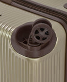 London Fog Brentwood IV 25" Expandable Spinner Hardside Suitcase, Latte