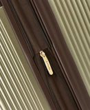 London Fog Brentwood IV 25" Expandable Spinner Hardside Suitcase, Latte