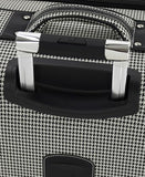 London Fog Cambridge 25" Expandable Softside Spinner, Black White Houndstooth