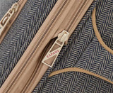 London Fog Kensington Navy Sand Herringbone 24" Expandable Spinner