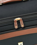 London Fog Nottingham 29 Inch Expandable Spinner Softside Suitcase, Black Chestnut
