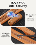 LONG VACATION 6 Piece ABS+PC Hardshell Luggage Set with Spinner Wheels, Lightweight suitcase set with TSA Lock & YKK Zipper