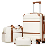 LONG VACATION Carry On Luggage Set 3 Piece, 20 Inch ABS+PC Hardshell Carry on Suitcase with Spinner Wheels TSA Lock & YKK Zipper