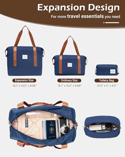 LONG VACATION Carry On Luggage Sets 3 Piece 20 Inch Suitcase Set, ABS+PC Hardshell Lightweight Travel Luggage with Spinner Wheels & YKK Zipper TSA Lock (NAVY, 20 Inch)