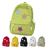LONGSILVER Star Backpack Kawaii Large Capacity Aesthetic Rucksack Cute Accessories Bag for Woman Light - hearted Mori (Green,Large)