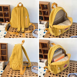LONGSILVER Star Backpack Kawaii Large Capacity Aesthetic Rucksack Cute Accessories Bag for Woman Light - hearted Mori (Green,Large)