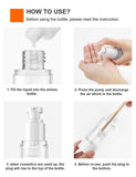 LONGWAY 1 Oz 30ml Clear Airless Cosmetic Cream Pump Bottle Travel Size Dispenser Refillable Containers/Foundation Travel Pump Bottle for Shampoo (Pack of 6)