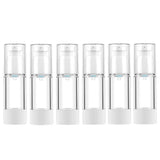 LONGWAY 1 Oz 30ml Clear Airless Cosmetic Cream Pump Bottle Travel Size Dispenser Refillable Containers/Foundation Travel Pump Bottle for Shampoo (Pack of 6)
