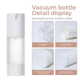 LONGWAY 3pcs Empty Refillable Airless Pump Bottle,Travel Foundation Containers,Airless Cosmetic Pump Bottle for Hand Sanitizer, Toner,Gel,Hair Oil, Lotion and Face Cream (1oz/30ml, Frosted)