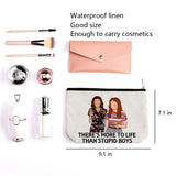 LONGXIN Stranger Merch Makeup Bag Horror Movie Fams Gift Cosmetic Bag Birthday Christmas Gifts for Women Girls Scary Movie Lovers There's More To Life Than Stupid Boys