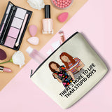 LONGXIN Stranger Merch Makeup Bag Horror Movie Fams Gift Cosmetic Bag Birthday Christmas Gifts for Women Girls Scary Movie Lovers There's More To Life Than Stupid Boys