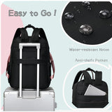 LORADI 18 Pockets Large Diaper Bag Backpack with 4 Insulated Pockets and Stroller Clips, Baby Shower Essentials (Black, Large)