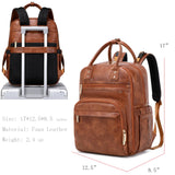 LORADI 18 Pockets Large Diaper Bag Backpack with 4 Insulated Pockets and Stroller Clips, Baby Shower Essentials (Brown, Large)