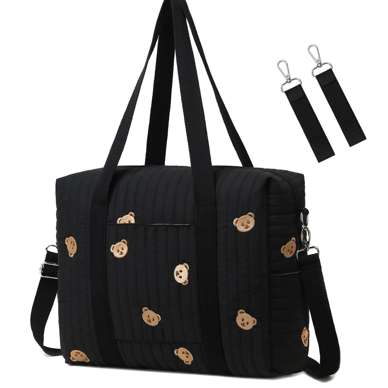LORADI Convertible Diaper Bag Tote with Insulated Pockets and Stroller Hooks for Travel newborn