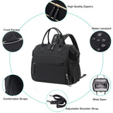 LORADI Large Diaper Bag Tote, 14 Pockets Stylish Baby Bag with Stroller Clips and 3 Insulated Pockets, Baby Shower Essentials(Black, Large)