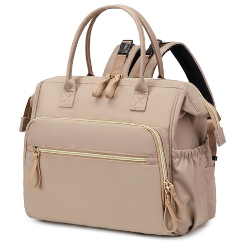 LORADI Large Diaper Bag Tote (Mocha, Large-20L)