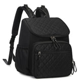 LORADI Lightweight Diaper Bag Backpack with Stroller Clips, Insulated Pockets, Baby Shower Essentials (Nylon, Black)