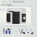 Lossga Travel Backpack, 18x14x8 Spirit Airlines Personal Item Travel Bag, Carry On Backpack Flight Aproved, Weekender Bags for Women and Men, 30L Water Resistant Lightweight Travel Backpacks
