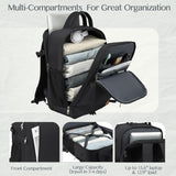 Lossga Travel Backpack, 18x14x8 Spirit Airlines Personal Item Travel Bag, Carry On Backpack Flight Aproved, Weekender Bags for Women and Men, 30L Water Resistant Lightweight Travel Backpacks