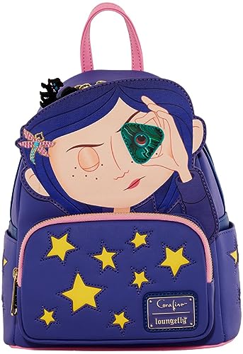 Loungefly Coraline Stars Double Strap Mini Backpack | Backpacks4Less