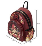 Loungefly Harry Potter Gryffindor House Floral Tattoo Mini Backpack