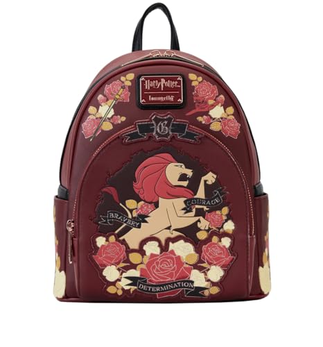 Loungefly Harry Potter Gryffindor House Floral Tattoo Mini Backpack | Backpacks4Less