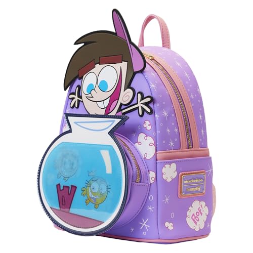 Loungefly Nickelodeon: Fairly Odd Parents Lenticular Timmy Turner with Fishbowl Cosmo and Wanda Mini-Backpack, Amazon Exclusive
