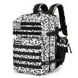 Lovelinks21 25L Tactical Backpack Military Tactical Backpack for Men and Women Small Assault Pack Outdoor Travel Hiking Camping Rucksack with Molle Webbing (White Leopard)