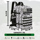 Lovelinks21 25L Tactical Backpack Military Tactical Backpack for Men and Women Small Assault Pack Outdoor Travel Hiking Camping Rucksack with Molle Webbing (White Leopard)